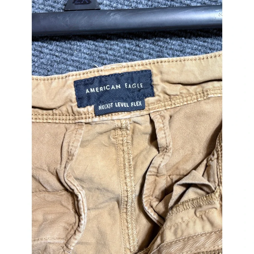 American Eagle Slim Straight Pants Mens‎ 28x30 Tan Excellent Ne(x)t Level Flex